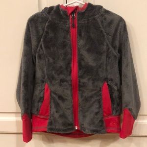 REI Gray and Pink Girl’s Winter Jacket with a hoodie. Size XXS (4/5).
